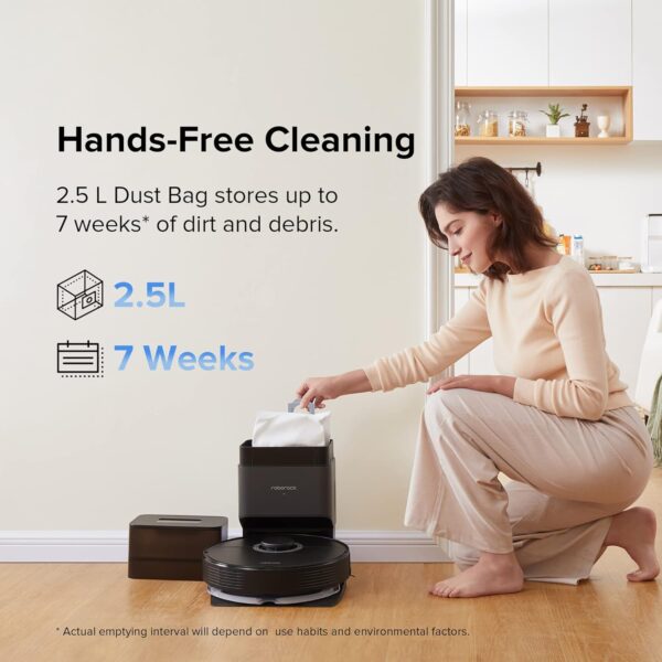 roborock Q7 Max+ Robot Vacuum and Mop with Auto-Empty Dock Pure, Hands-Free Cleaning for up to 7 Weeks, APP-Controlled Mopping, 4200Pa Suction, No-Mop&No-Go Zones, 180mins Runtime, Works with Alexa - Image 3