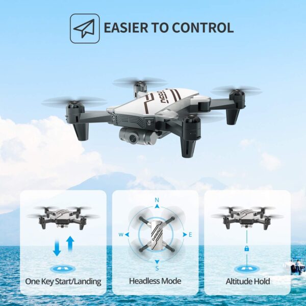 DEERC D20 Drone Fly More Combo 3 Batteries, Silver Mini Drone for Kids with 720P HD FPV Camera Remote Control Toys Gifts for Boys Girls - Image 7