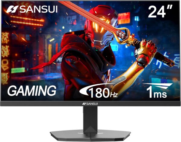 SANSUI 24 Inch Gaming Monitor 180Hz, DP 1.4 x1 HDMI 2.0 x2 Ports IPS Panel High Refresh Rate Computer Monitor, Racing FPS RTS Modes, 1ms Response Time 110% sRGB (ES-G24F4, HDMI Cable Included) - Image 2