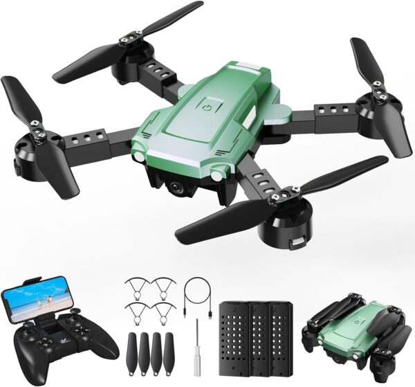 ATTOP Mini Drone with Camera, 1080P FPV Camera Drone with 3 Batteries, APP-Controlled Foldable Drone w/Altitude Hold, Headless Mode, 3 Speed Modes, One Key Return, Toy Gift for Kids/Adults/Beginners - Image 2