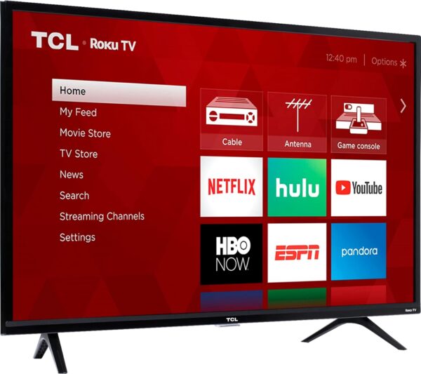 TCL 40-inch 1080p Smart LED Roku TV - 40S325, 2019 Model , Black - Image 2