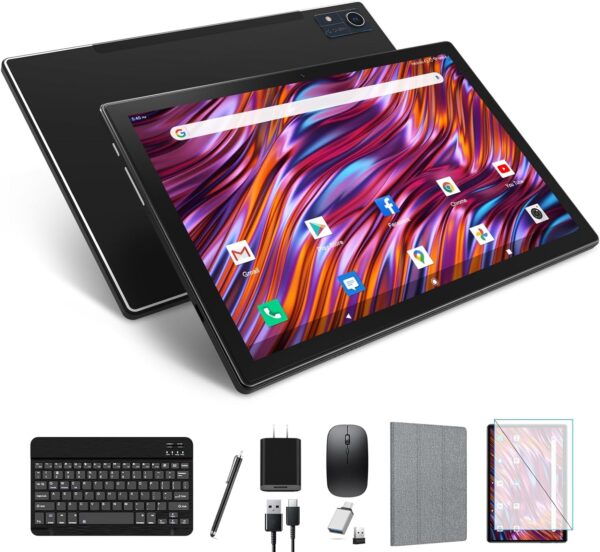 Newest 2024 Android 13 Tablet, 128GB+16(8+8 Expand)GB/512GB Expandable, Octa-Core Tablet with 5G WiFi, 8000mAh Battery, 10.1 inch Tablet with 21MP Camera, Tablet with Keyboard, Bluetooth, Mouse, Case. - Image 2