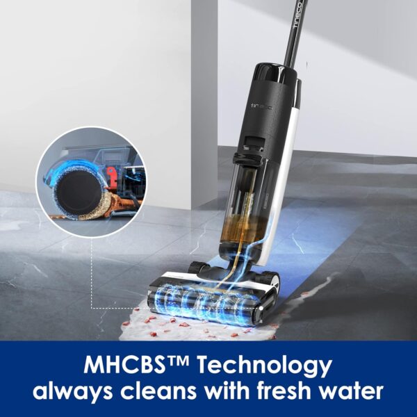 Tineco Floor ONE S7 PRO Cordless Wet Dry Vacuum Cleaner, Smart Floor Cleaner Mop for Hard Floors, Long Run Time, Dual-Sided Edge Cleaning, Self-Cleaning, Centrifugal Drying Process - Image 3