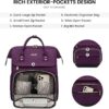 LOVEVOOK Laptop Backpack for Women Fashion Computer Backpack Large Capacity Work Backpack Purse 15.6 Inch Travel Backpack Nurse Teacher Bag with USB Port - Image 4
