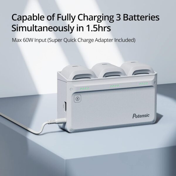 Potensic ATOM SE Expansion Kit Bundle with 1 Charging Hub and 1 Battery (3 batteries in total) - Image 3