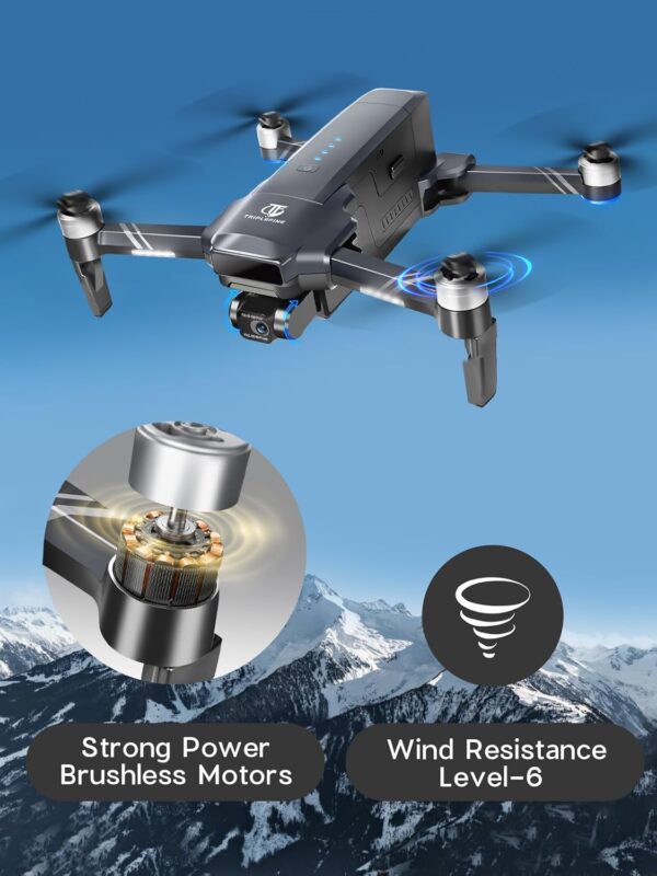 TF35 PRO 2-Axis Gimbal Drone with Camera for adults 4k, 2 Batteries 80-Min Flight Time, 11500 FT Range Transmission, 4K/30FPS EIS Camera, GPS Drone with Brushless Motors, FAA Certification Completed - Image 9