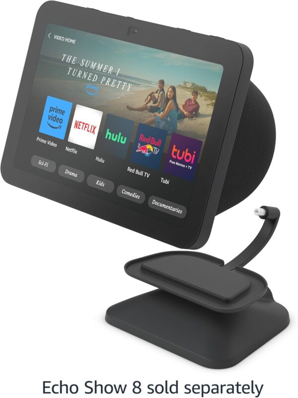 Echo Show 8 (3rd Gen) Adjustable Stand with USB-C Charging Port | Charcoal - Image 2