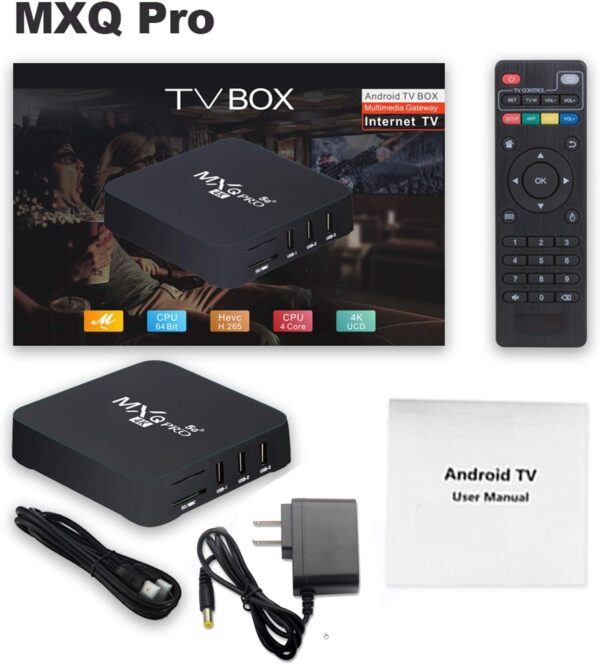 MXQ Pro 5G Android 13.1 TV Box 2024 Upgraded Ram 2GB ROM 16GB Android Smart Box H.265 HD 3D Dual Band 2.4G/5.8G WiFi Quad Core Smart Home Media Player - Image 7