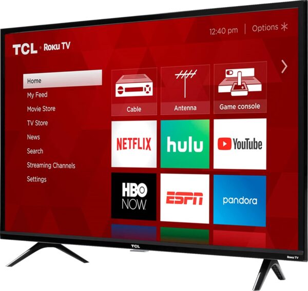 TCL 40-inch 1080p Smart LED Roku TV - 40S325, 2019 Model , Black - Image 3