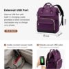LOVEVOOK Laptop Backpack for Women Fashion Computer Backpack Large Capacity Work Backpack Purse 15.6 Inch Travel Backpack Nurse Teacher Bag with USB Port - Image 5