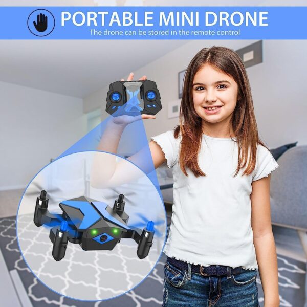 ATTOP Mini Drone for Kids with FPV Camera, Toys Gifts for Boys Girls with Voice Control, 3D Flips, Altitude Hold, Headless Mode, One Key Start, Trajectory Flight, RC Quadcopter Foldable Kids Drone - Image 3