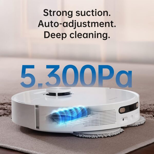 dreame L10s Ultra Robot Vacuum and Mop Combo, Auto Mop Cleaning and Drying, Self-Refilling and Self-Emptying Base for 60 Days of Cleaning, 5300Pa Suction and AI Navigation, Compatible with Alexa - Image 7