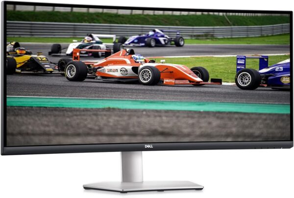 Dell S3422DW Curved Monitor - 34-inch WQHD (3440 x 1440) Display, 1800R Curved Screen, Built-in Dual 5W Speakers, 4ms Grey-to-Grey Response Time, 16.7 Million Colors - Silver - Image 3