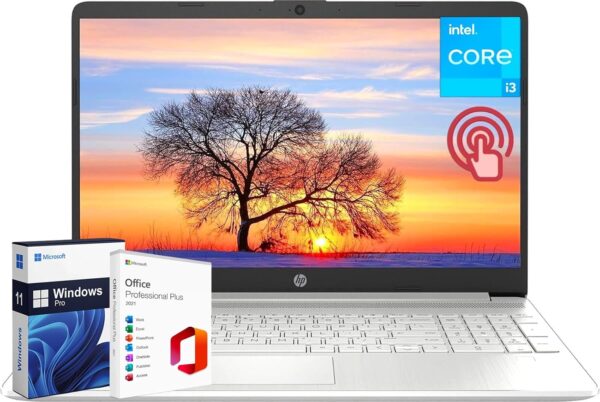 HP Newest Notebook Laptop for Business Student, 15.6" Touchscreen, Intel i3-1215U Processor, 32GB RAM, 1TB SSD, Windows 11 Pro & Office Lifetime License, Long Battery Life, Webcam, HDMI, Wi-Fi - Image 2