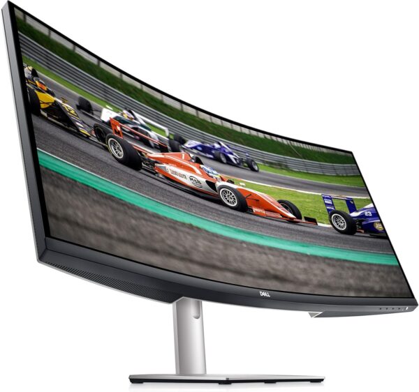 Dell S3422DW Curved Monitor - 34-inch WQHD (3440 x 1440) Display, 1800R Curved Screen, Built-in Dual 5W Speakers, 4ms Grey-to-Grey Response Time, 16.7 Million Colors - Silver - Image 14