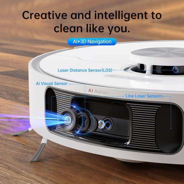 dreame L10s Ultra Robot Vacuum and Mop Combo, Auto Mop Cleaning and Drying, Self-Refilling and Self-Emptying Base for 60 Days of Cleaning, 5300Pa Suction and AI Navigation, Compatible with Alexa - Image 4