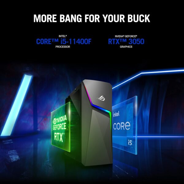 ASUS ROG Strix G10 Gaming Desktop PC, Core™ i5-11400F, GeForce RTX 3050, 16GB DDR4 RAM, 512GB SSD, Windows 11 Home, G10CE-BB554 - Image 3