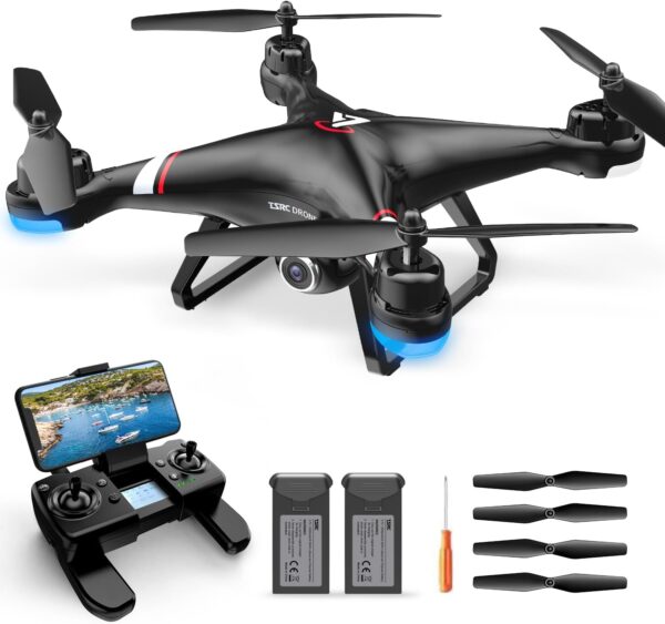 TENSSENX GPS Drone with 1080P HD Camera for Adults and Kids, 5G Transmission FPV Drone, TSRC X7 RC Quadcopter with 2 Batteries, Auto Return, Follow Me, Altitude Hold, Easy for Beginners - Image 2