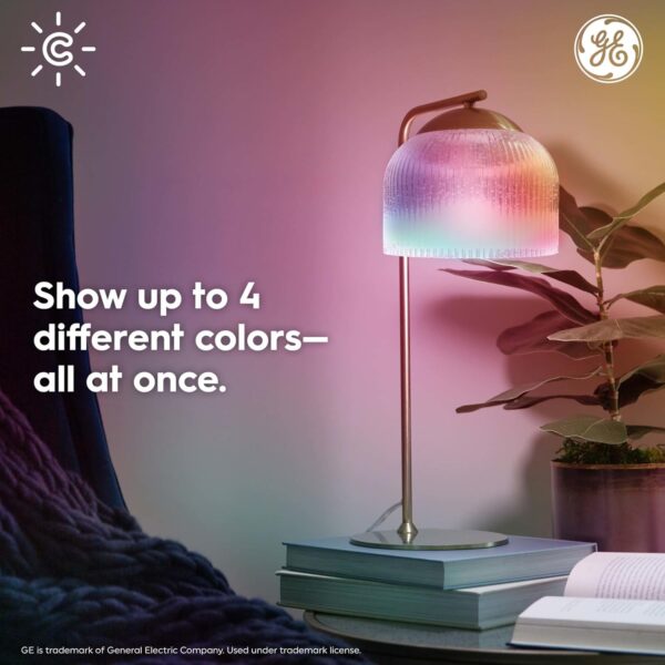 GE CYNC Dynamic Effects BR30 Color Changing Light Bulb with Music Sync, RGB LED Light Bulb, Room Décor Aesthetic WiFi Smart Light, 9.5 Watts, Works with Amazon Alexa and Google, 1 Bulb - Image 4