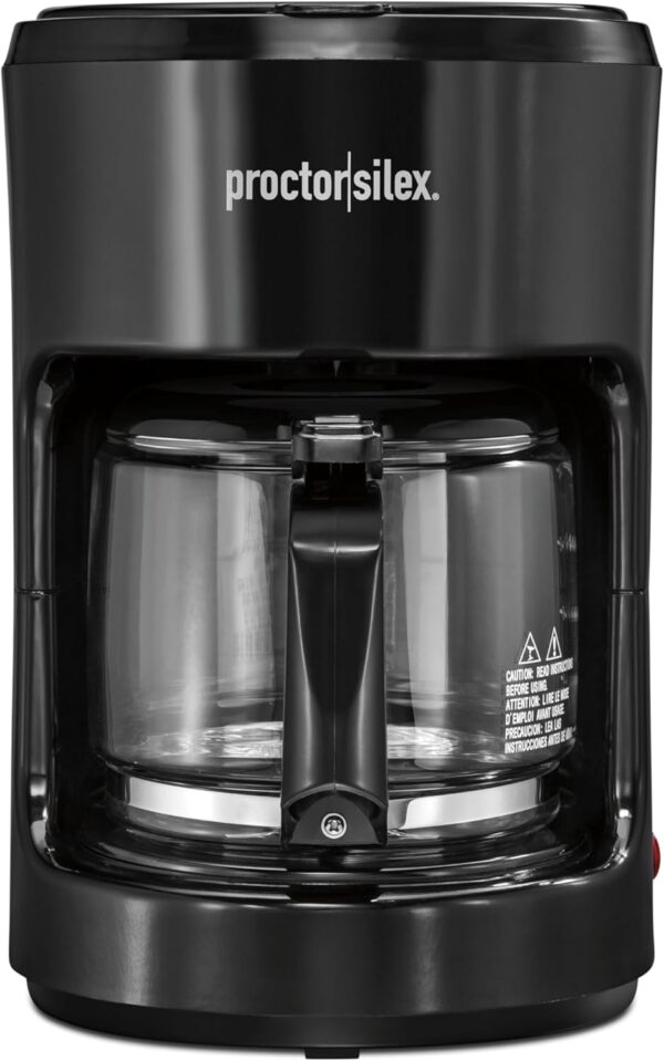 Proctor Silex Coffee Maker, Works with Smart Plugs That are Compatible with Alexa, Auto Pause and Serve, 10-Cup, Black - Image 2