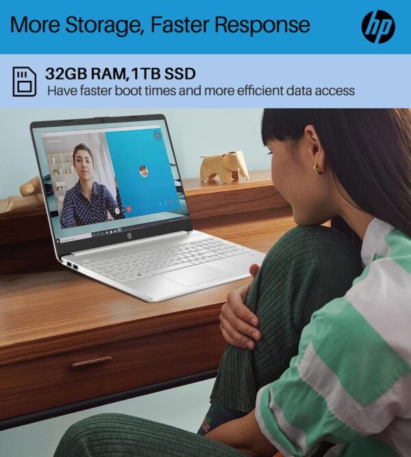 HP Newest Notebook Laptop for Business Student, 15.6" Touchscreen, Intel i3-1215U Processor, 32GB RAM, 1TB SSD, Windows 11 Pro & Office Lifetime License, Long Battery Life, Webcam, HDMI, Wi-Fi - Image 4