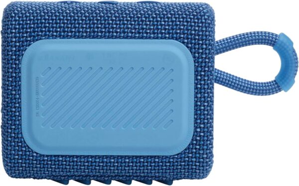 JBL Go 3 Eco: Portable Speaker with Bluetooth, Built-in Battery, Waterproof and Dustproof Feature - Blue - Image 3