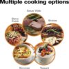Hamilton Beach Portable 6 Quart Set & Forget Digital Programmable Slow Cooker with Lid Lock, Temperature Probe, Dishwasher Safe Crock & Lid, Black Stainless (33866) - Image 4