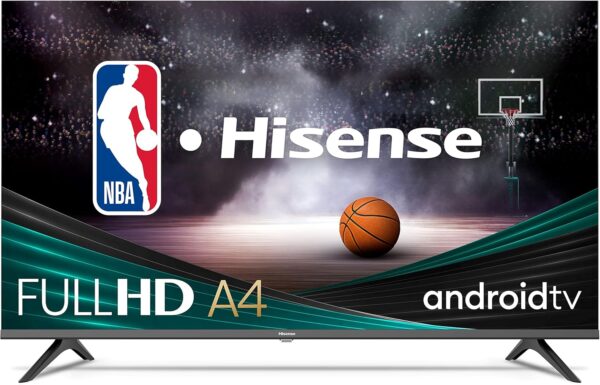 Hisense A4 Series 32-Inch FHD 1080p Smart Android TV with DTS Virtual X, Game & Sports Modes, Chromecast Built-in, Alexa Compatibility (32A4FH, 2022 Model),Black - Image 2