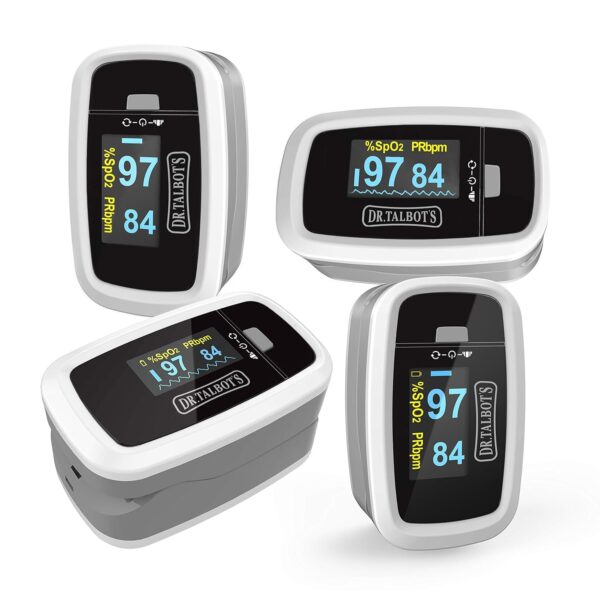 Dr. Talbot's Pulse Oximeter with Lanyard and Travel Pouch, White And Gray - Image 7