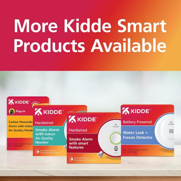 Kidde Smart Carbon Monoxide Detector & Indoor Air Quality Monitor, Plug In Wall, WiFi, Alexa Compatible Device, Voice & App Alerts - Image 14