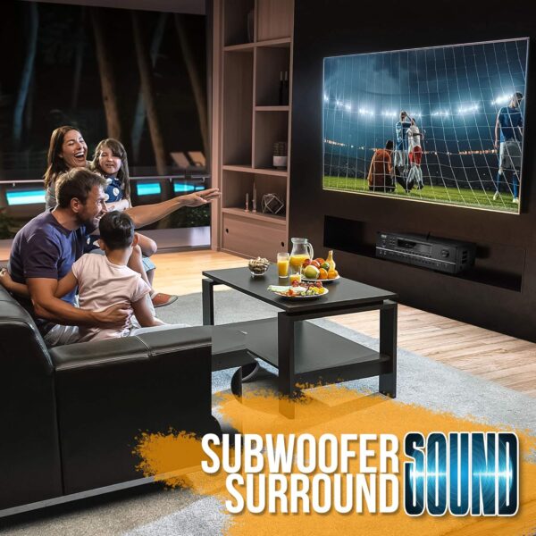 Pyle 7.1-Channel Hi-Fi Bluetooth Stereo Amplifier - 2000 Watt AV Home Theater Speaker Subwoofer Surround Sound Receiver w/ Radio, USB, RCA, HDMI, MIC IN, Supports 4K UHD TV, 3D, Blu-Ray - PT796BT - Image 4