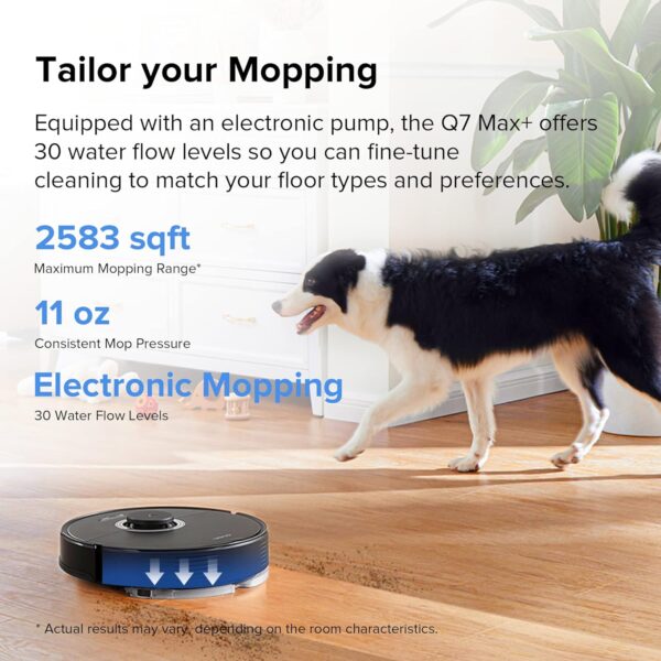 roborock Q7 Max+ Robot Vacuum and Mop with Auto-Empty Dock Pure, Hands-Free Cleaning for up to 7 Weeks, APP-Controlled Mopping, 4200Pa Suction, No-Mop&No-Go Zones, 180mins Runtime, Works with Alexa - Image 5