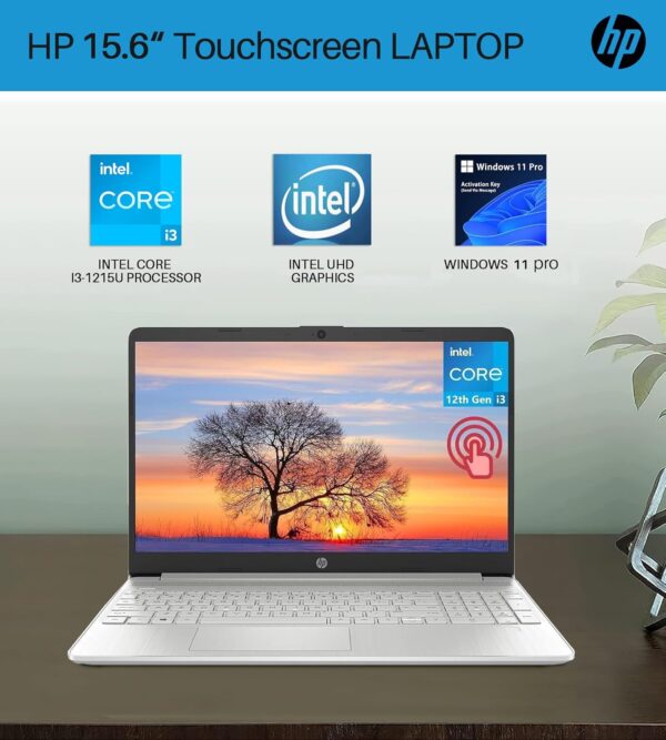 HP Newest Notebook Laptop for Business Student, 15.6" Touchscreen, Intel i3-1215U Processor, 32GB RAM, 1TB SSD, Windows 11 Pro & Office Lifetime License, Long Battery Life, Webcam, HDMI, Wi-Fi - Image 5