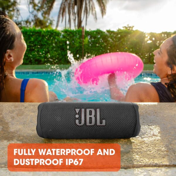 JBL Flip 6 - Portable Bluetooth Speaker, powerful sound and deep bass, IPX7 waterproof, 12 hours of playtime, JBL PartyBoost for multiple speaker pairing for home, outdoor and travel (Black) - Image 7