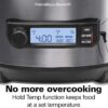 Hamilton Beach Portable 6 Quart Set & Forget Digital Programmable Slow Cooker with Lid Lock, Temperature Probe, Dishwasher Safe Crock & Lid, Black Stainless (33866) - Image 5