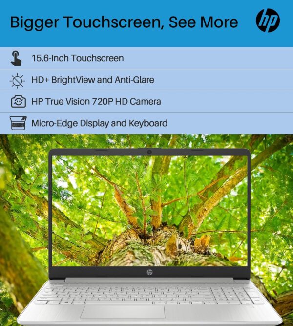 HP Newest Notebook Laptop for Business Student, 15.6" Touchscreen, Intel i3-1215U Processor, 32GB RAM, 1TB SSD, Windows 11 Pro & Office Lifetime License, Long Battery Life, Webcam, HDMI, Wi-Fi - Image 6