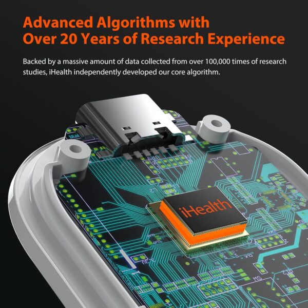 iHealth AIR Rechargeable Fingertip Pulse Oximeter, Blood Oxygen Saturation Monitor with App, SpO2, Pulse Rate, Plethysmograph, and Perfusion Index - Image 8