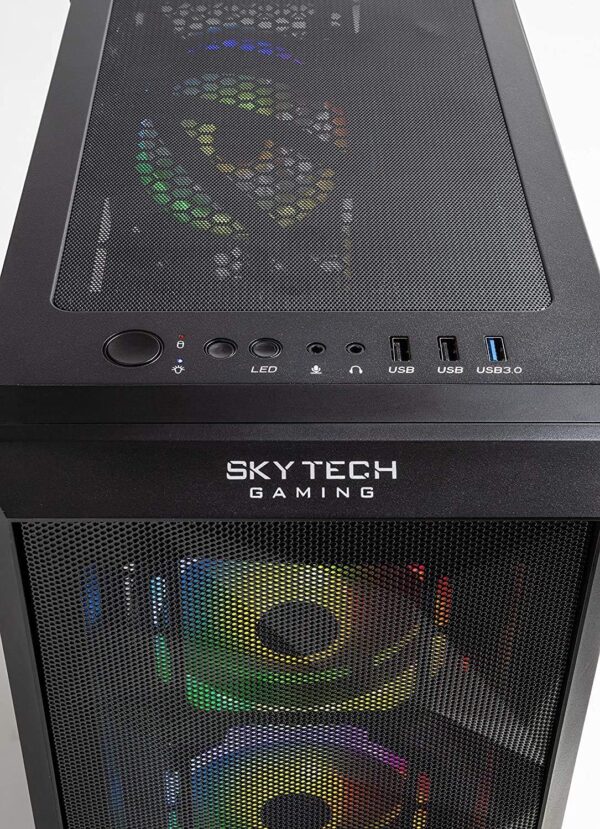 Skytech Gaming Skytech Chronos Mini Gaming PC Desktop - AMD Ryzen 3 3100, NVIDIA GTX 1660 Super 6GB, 16GB DDR4 3200, 500GB SSD, AC Wi-Fi, Windows 10 Home 64-bit - Image 5