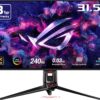 ASUS ROG Swift 32” 4K OLED Gaming Monitor (PG32UCDM) - UHD (3840 x 2160), QD-OLED, 240Hz, 0.03ms, G-SYNC Compatible, Custom Heatsink, Graphene film, 99% DCI-P3, True 10-bit, 90W USB-C, 3 year warranty - Image 2