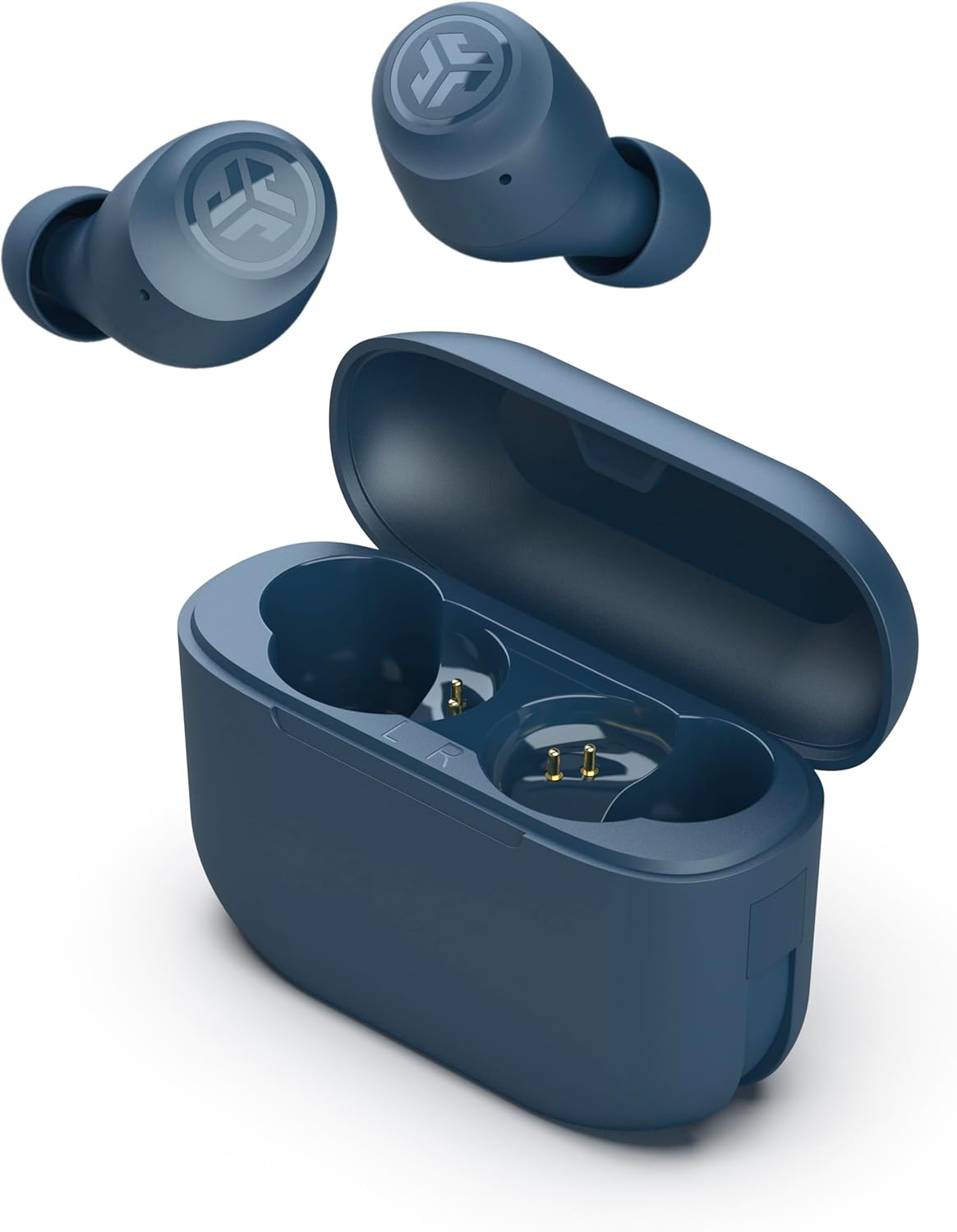 JLab Go Air Pop True Wireless Bluetooth Earbuds + Charging Case, Limited Edition Navy (Blue), Dual Connect, IPX4, Bluetooth 5.1 Connection, 3 EQ Settings Signature, Balanced, Bass Boost