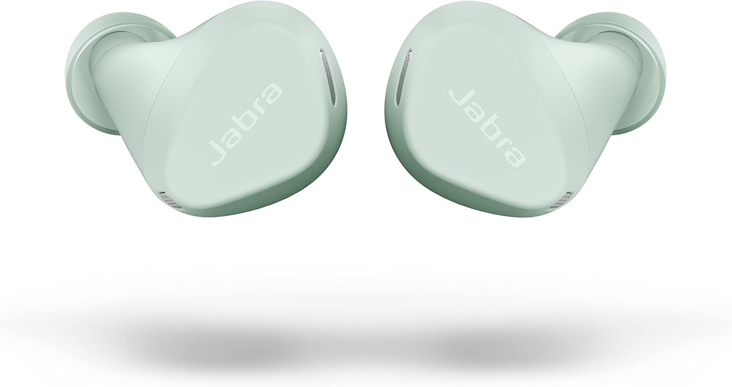 Jabra Elite 4 Active in-Ear Bluetooth Earbuds – True Wireless Earbuds with Secure Active Fit, 4 Built-in Microphones, Active Noise Cancellation and Adjustable HearThrough Technology – Mint