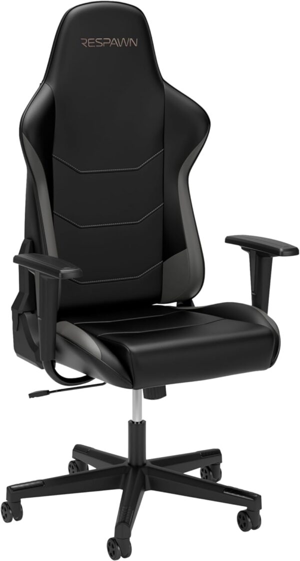 RESPAWN 110 Gaming Chair - Gamer Chair PC Computer Chair, Ergonomic Gaming Chairs, Office Chair with Integrated Headrest, Gaming Chair for Adults 135 Degree Recline with Angle Lock - Gray