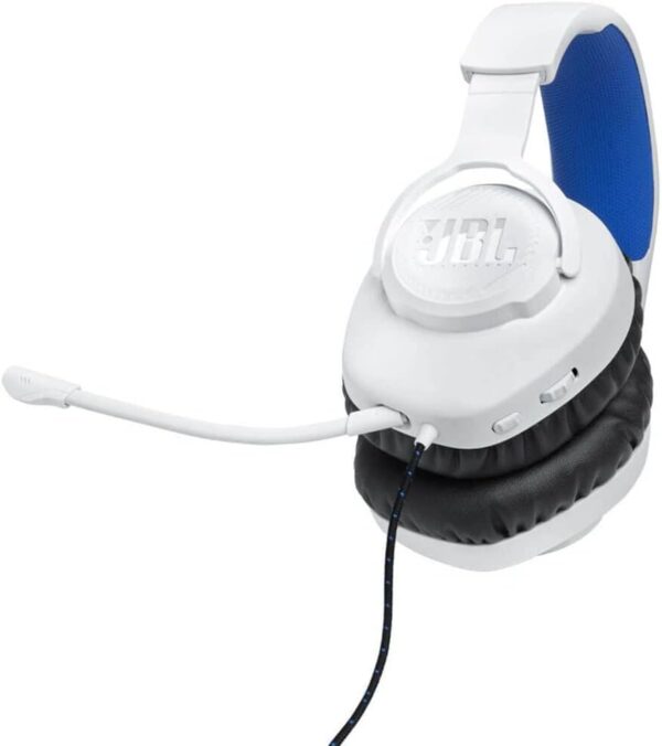 JBL Quantum 100P - Wired Over-Ear Gaming Headset with a Detachable mic, QuantumSOUND Signature, Memory Foam Comfort, Compatible with Windows Sonic Surround Sound (White) - Image 5