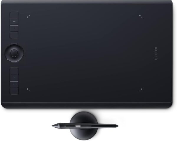 Wacom Intuos Pro Medium Bluetooth Graphics Drawing Tablet, 8 Customizable ExpressKeys, 8192 Pressure Sensitive Pro Pen 2 Included, Compatible with Mac OS and Windows,Black - Image 2