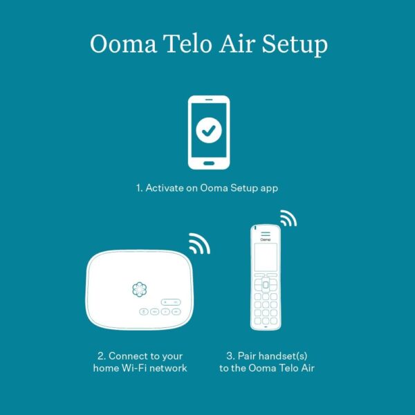 Ooma Telo Air VoIP Free Internet Home Phone Service with Wireless Connectivity. Affordable landline replacement. Unlimited nationwide calling. Call on the go with free mobile app. Can block robocalls - Image 5