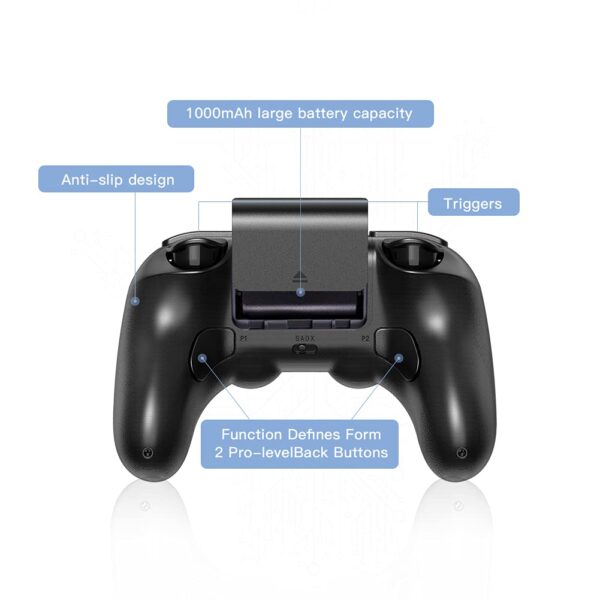 8Bitdo Pro 2 Bluetooth Controller - Hall Effect Joystick Update, for Switch, Windows, Apple, Android, Steam Deck, and Raspberry Pi (Black) - Image 4