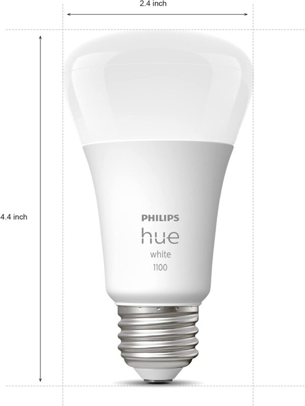 Philips Hue Smart Light Starter Kit Old Version - Includes (1) Bridge, (1) Smart Button and (3) Smart 60W A19 LED Bulb, Soft Warm White Light, 1100LM, E26 - Control with Hue App or Voice Assistant - Image 8