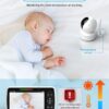 iFamily Baby Monitor - Large 5" Screen with 30Hrs Battery Life - Remote Pan-Tilt-Zoom;No WiFi, Two-Way Audio, Night Vision, Temperature, Lullabies, 960ft Long Range Baby Monitor with Camera and Audio - Image 6