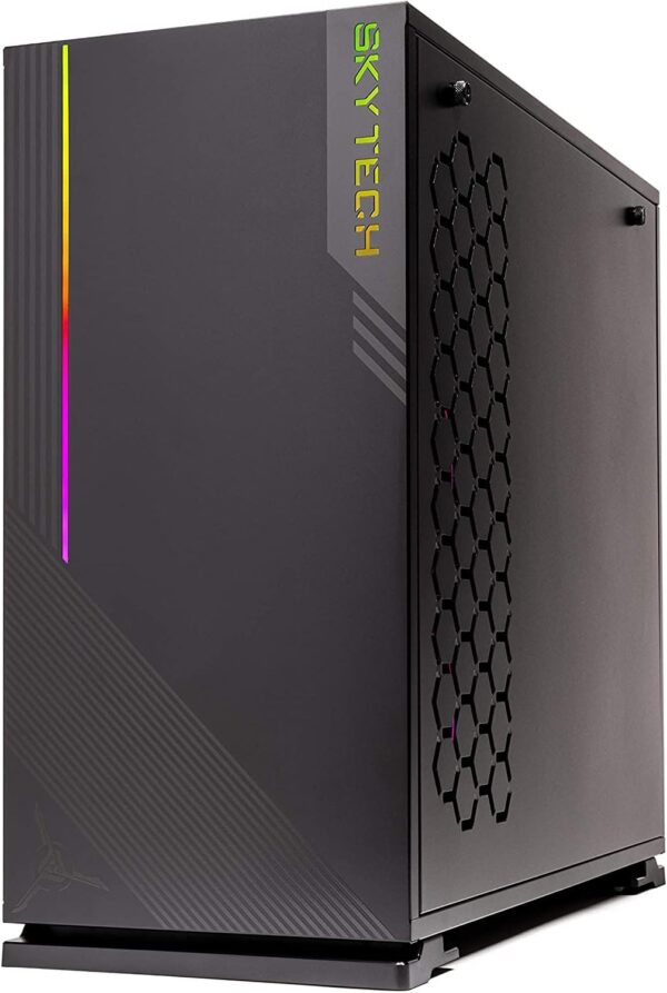 Skytech Azure Gaming PC, Ryzen 7 5700X 3.4 GHz (4.6GHz Turbo Boost), NVIDIA RTX 4060 8GB GDDR6X, 1TB NVME, 16GB DDR4 RAM 3200, 650W Gold PSU, Wi-Fi, Win 11 Home - Image 9