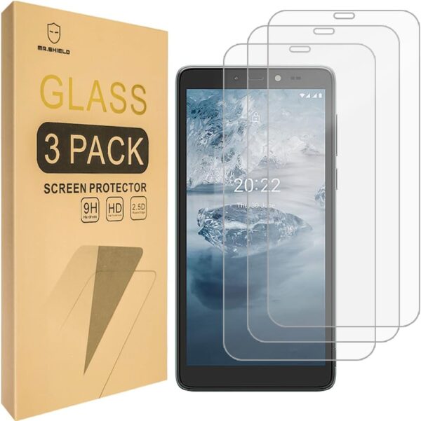 Mr.Shield Designed For Nokia C2 2E / Nokia C2 2nd Edition [Tempered Glass] [3-Pack] [Japan Glass with 9H Hardness] Screen Protector - Image 2